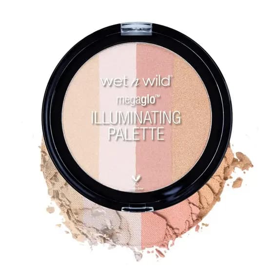 Paleta de Blush Iluminador Wet n Wild MegaGlo, Rosa Catwalk, Iluminador para Maquiagem Facial