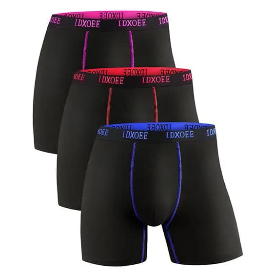 Roupa interior masculina roupa interior esportiva anti-desgaste perna magro boxer briefs alongado correndo boxer briefs