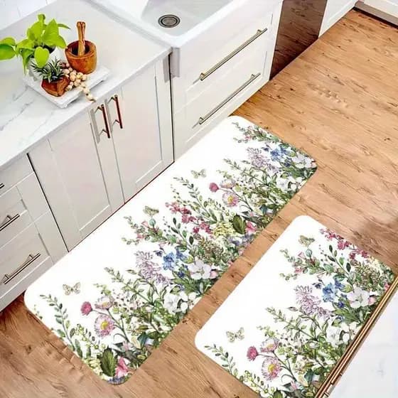 Temu tapetes de cozinha absorvem água óleo absorvente de secagem rápida pés tapetes resistentes à sujeira fácil @