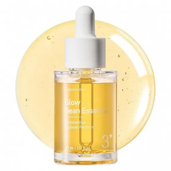 Essência Facial Light Bean da TOSOWOONG, 31.025 ppm de extrato de fermentação de soja, embalagem em frasco de vidro, esf