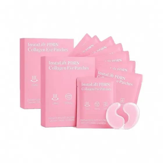 16 Pares de Patches para Olhos Instalift PDRN e Colágeno, Máscara Anti-Rugas Instantânea para Olheiras e Olhos Inchados,