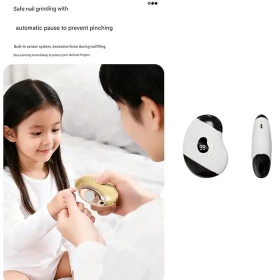 Lixador de Unhas Automático em Material ABS, Recarregável, Elétrico, para Idosos, Silencioso, Ergonômico, Fácil de Manus