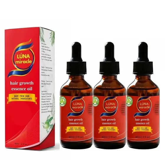 LunaMiracleHairGrowthOil, Sérum para Crescimento Capilar, Óleo Essencial para Densidade Capilar, Óleo Fortificante para