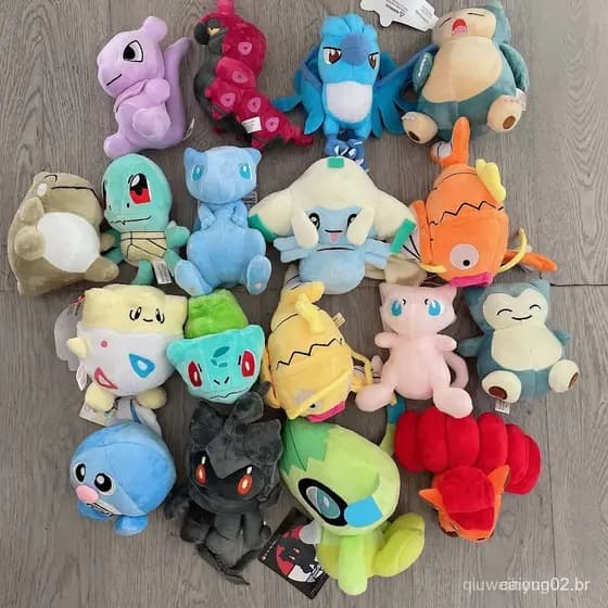 18 Estilos de Brinquedos de Pelúcia: Pikachu, Articuno, Magikarp, Figuras de Anime, Bonecos de Animais Fofos e Kawaii 30