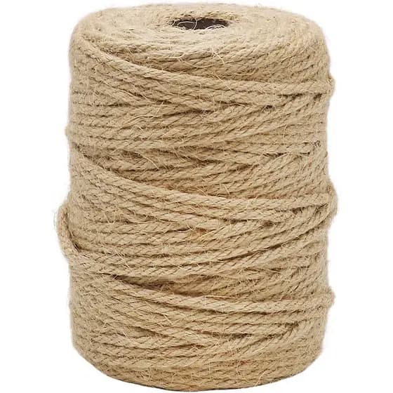 Corda de 4 mm para decoração de jardim, natural, 4 cordas adequadas para pendurar, amarela e artesanal, resistente, para