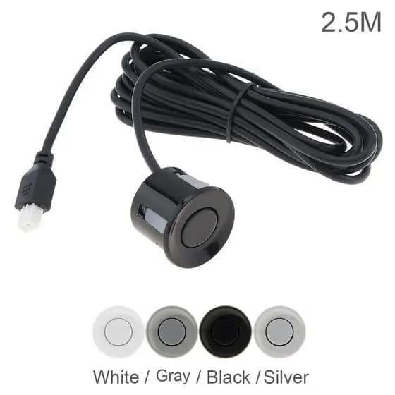 Fio De Extensão Do Sensor De Estacionamento De Carro 2.5M 22mm Kit De Sonda De Sistema Reverso Universal Preto Prata Bra
