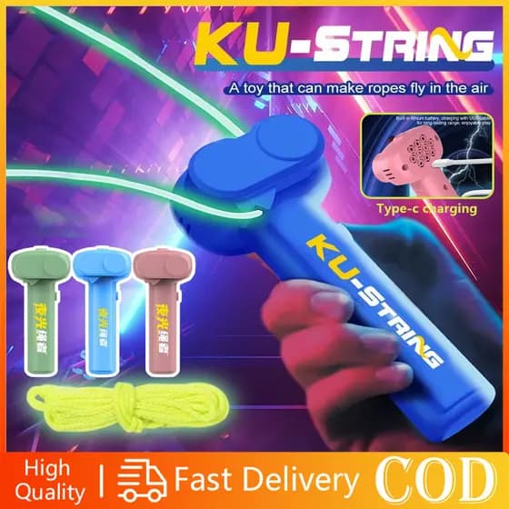 Lançador De Corda Loop Fidget Brinquedo ZipString Portátil Velocidade Ajustável Luminosa Lasso Criança Adulto Divertido