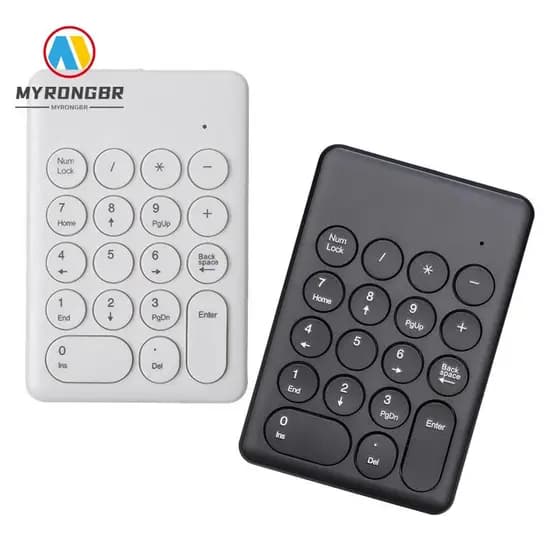 Contador De Contabilidade De Teclado Numérico MYRONGBR 18 Teclas Mini 2.4G Sem Fio