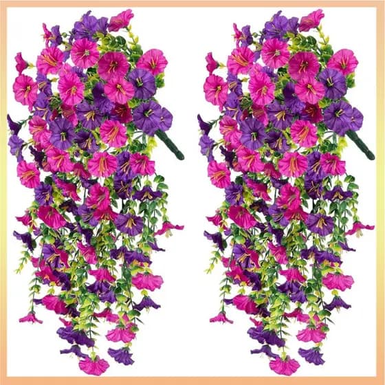 Decoração De Flores Coloridas Artificial Glória Da Manhã Pendurado Parede De Primavera Para Varanda De Casamento