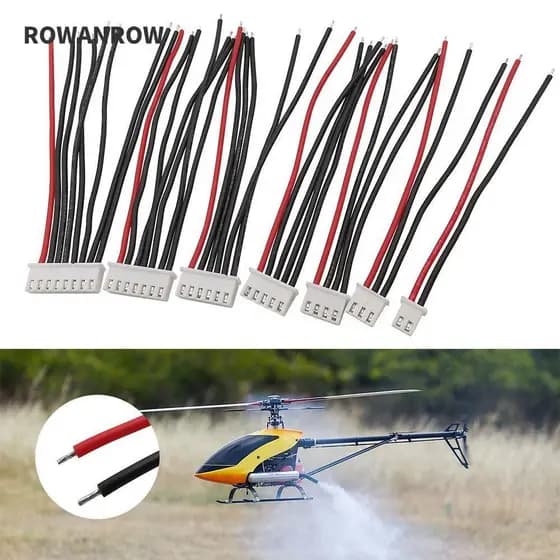 Conector De Fio ROWAN , Plugue De Carregador Balanceador Lipo RC De 10 Cm 22AWG , Passo De 2.54 Mm
