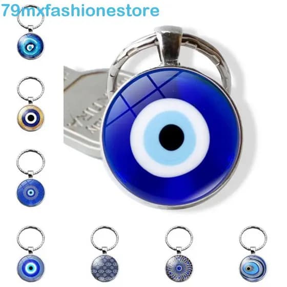 MXFASHIONESB Pingente De Mau Olhado Azul , Chaveiro Da Moda Sorte , Olho Turco