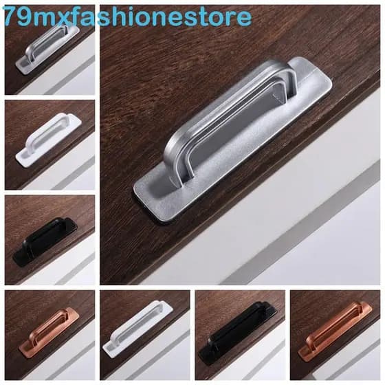 Puxador De Porta MXFASHIONESB , Maçaneta Sem Perfuração Montada Em Superfície , Maçanetas Autoadesivas Gabinete Push-pul