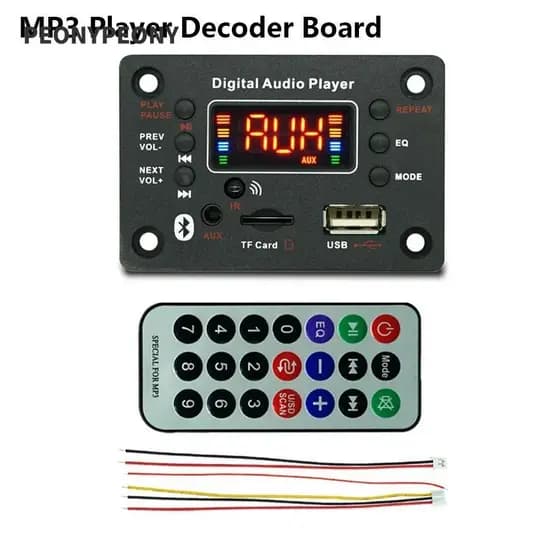 Placa Decodificadora PEONY MP3 Player , Módulo De Rádio De Carro Sem Fio Bluetooth 5.0 , Amplificadora De Áudio USB TF F