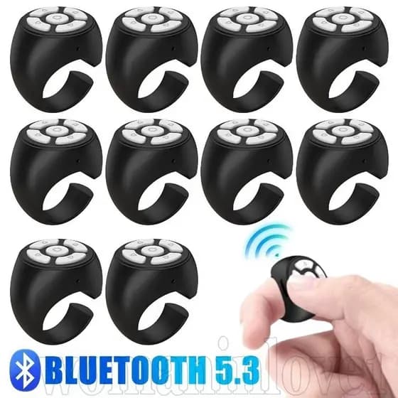 Controle Remoto De Anel Bluetooth-De Dedo Recarregável-Obturador Câmera-Virador De Página Inteligente-Controlador Sem Fi