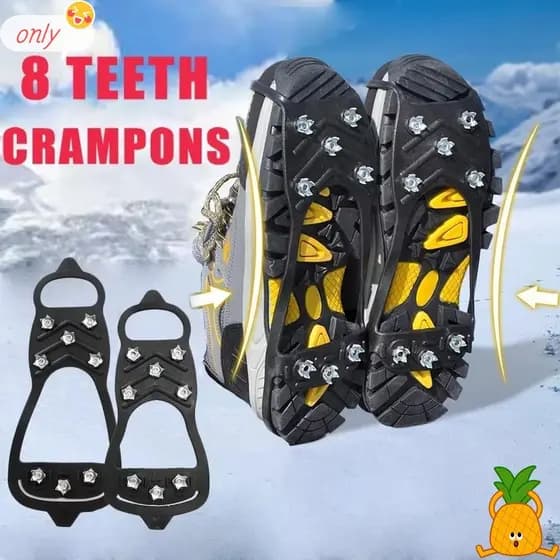 ONLYGOODS 1 Par De Grampos Para Sapatos , Ponta Universal Pinça De Gelo , Crampon Antiderrapante Escalada De 5/8 Dentes
