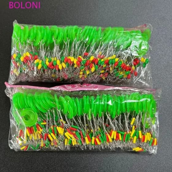 BOLONI 600pcs Linha De Pesca Flutuante Oval Tackle Borracha Leve Tampa Bobber Stopper Flutuador Bal Feijão