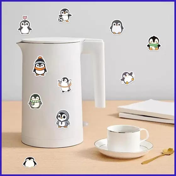 Pinguim Adesivos Rolo 500 Peças PVC Dos Desenhos Animados Bonito Decoração Animal Para Scrapbooking Artes Artesanato coe