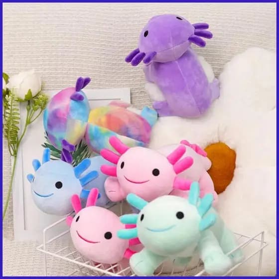 Bonito De Pelúcia Engraçado Interativo Boneca Tapa Pulseiras Axolotl Brinquedos Para Crianças Escritório Em Casa Viagem