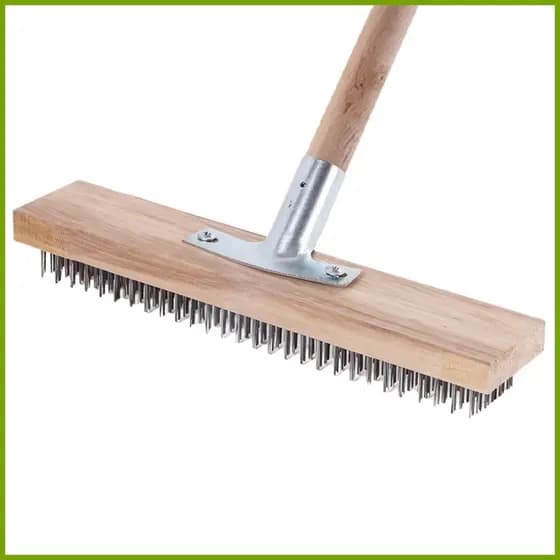 Vassoura De Arame De 30cm Aço Reutilizável Raspadinha Com Soquete De Cabo lrnbr