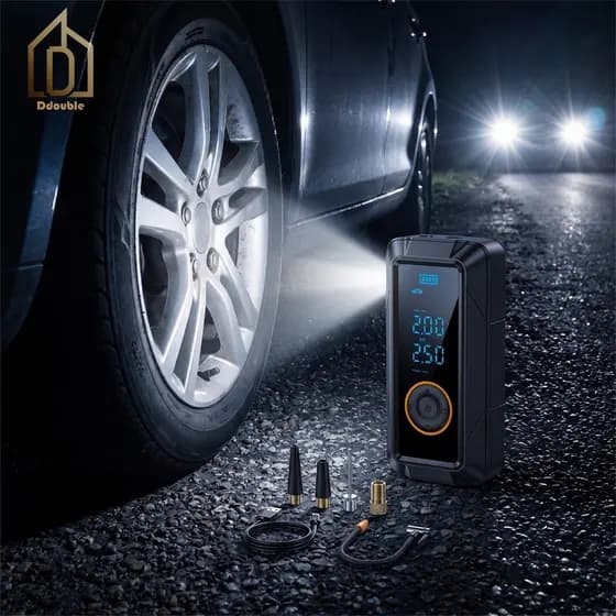 Bomba De Pneu Digital Leve Com Conectividade Sem Fio 150PSI Para Carro , Bicicleta , Motocicleta , Uso Recreativo [Ddoub