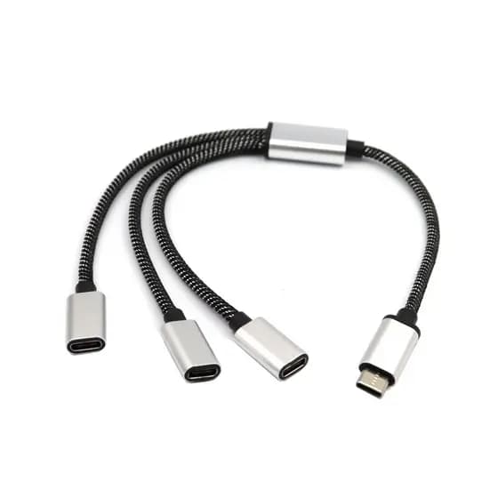 USB C Para 3 Fêmea Divisor Conversor Vários Hubs Hub Carregador Adaptador Divisão Energia 11 8