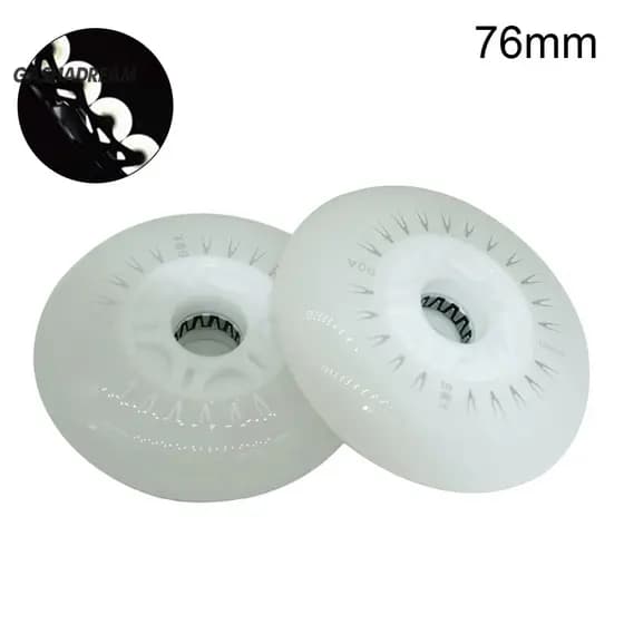 2 Unidades 80/76/72mm Velocidade Em Linha Patinação LED Rodas De Rolo Piscantes Com Luz