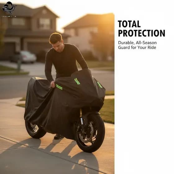 PFG Capa De Motocicleta De 3 Camadas À Prova De Poeira UV Resistente Chuva Para Proteção De Armazenamento De Moto Ao Ar