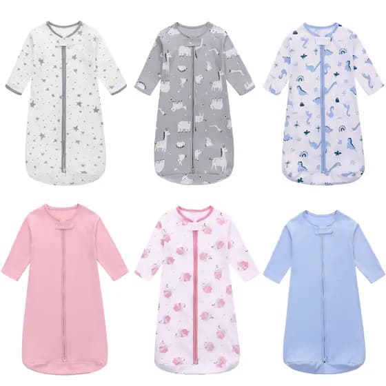 Saco De Dormir De Manga Comprida Para Bebês , Com Zíper 0-18M