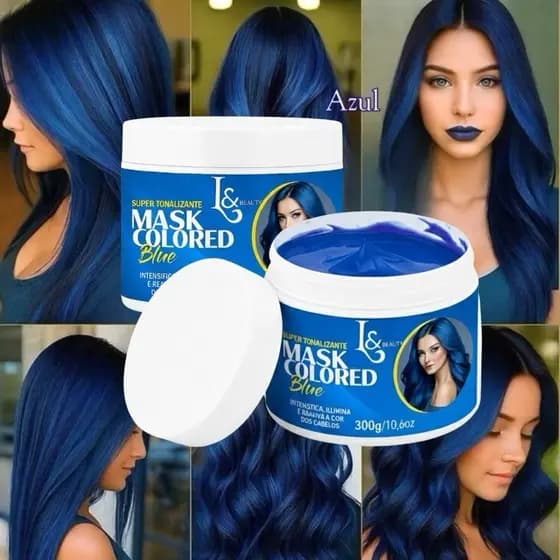 Tonalizante Capilar Azul S/ Amônia 300gr - L&beauty