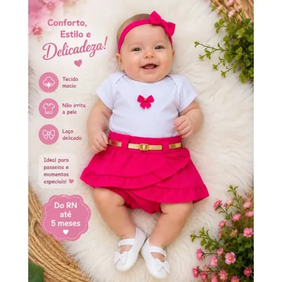 PROMOÇÃO Conjunto Menina infantil meninas baby personalizado
