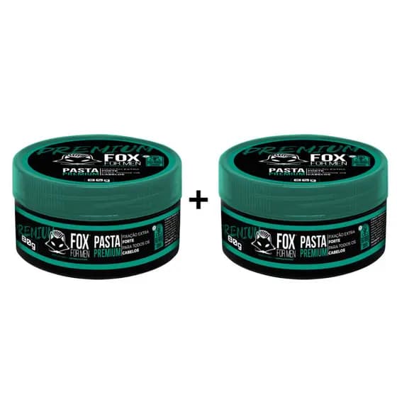 Modeladora Premium Fox For Men 80g Modelar Cabelo 2 unidades