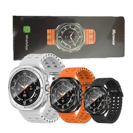 Smartwatch MA27 Relogio Inteligente Galaxy Watch Ultra GPS NFC Whatsapp Chat GPT Microwear Original