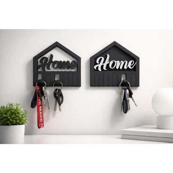 Porta Chaves Suporte de Parede 5 ganchos de Fita ou Pendurar Chaveiro Home Decoração Casa