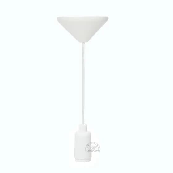 03 Fio Pendente Cabo Pp 1mt Lustre Soquete Liso E27 110/220v