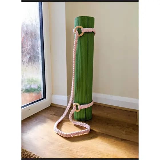 Alça de transporte para tapete de yoga ou objetos. (Suporte de tapete em macrame)