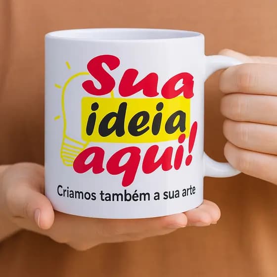 Caneca Personalizada “Sua Ideia Aqui!” – Criativa, Colorida e Inspiradora