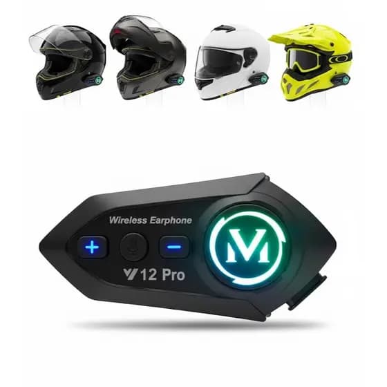 Intercomunicador para capacete moto Y12 PRO ORIGINAL (fone ouvido) Comunicação com garupa