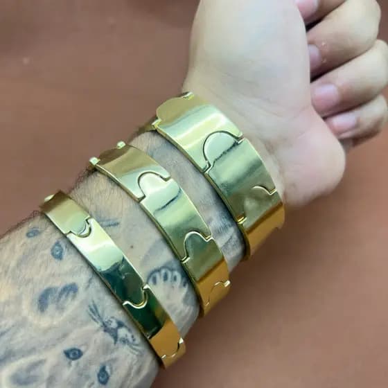 Bracelete pulseira masculina 100% Moeda Antiga