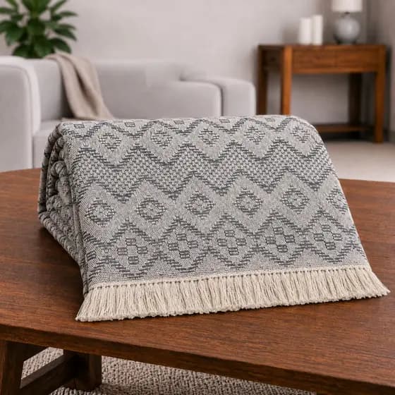 Manta para Sofá em Algodão de Qualidade | Decorativa e Confortável | Conforto e Estilo para Sua Casa