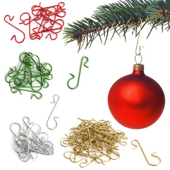 50pcs Ornamento De Natal Ganchos Em Forma De S Suportes De Bola Pingente Decoração/Árvore Decorativo Acessórios