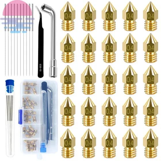 37Pcs Bicos De Impressora 3D Latão Resistente Ao Calor MK8 Extrusores Compatíveis Com Ender Série 3 SHOPSKC1099