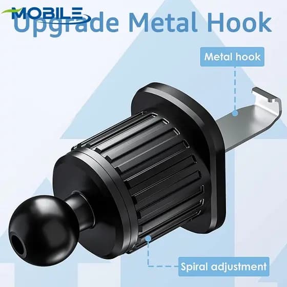 17mm Cabeça De Bola Base De Gancho De Saída De Ar Para Carro Clip De Ventilação Suporte De Telefone Móvel Ajuste Do Acessórios GPS Celular