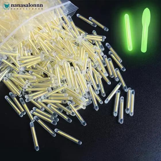 Codednsn 50/100 Unidades 2.2-4.5 Mm Luz Noturna Vara Flutuante De Pesca Luzes Brilho Escuro Útil Fluorescente Lightstick