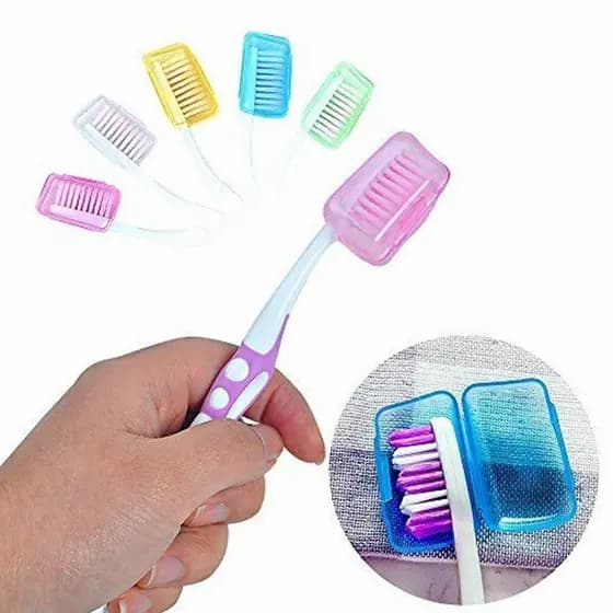 5 Peças Capa Protetora Para Escova De Dentes / Escova De Dentes Para Viagem / Acampamento / Caminhada