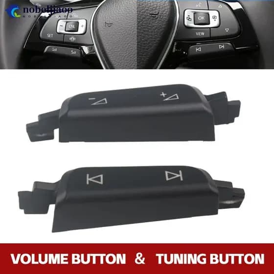 NOBELJIAOO Interior Do Carro Volante Multifuncional Interruptor Botão Capa Guarnição Para VW Golf 7 7.5 Ti-guan R-Line J
