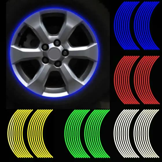 Conjunto De 16 Adesivos De Aro De Roda De Motocicleta De 18 Polegadas