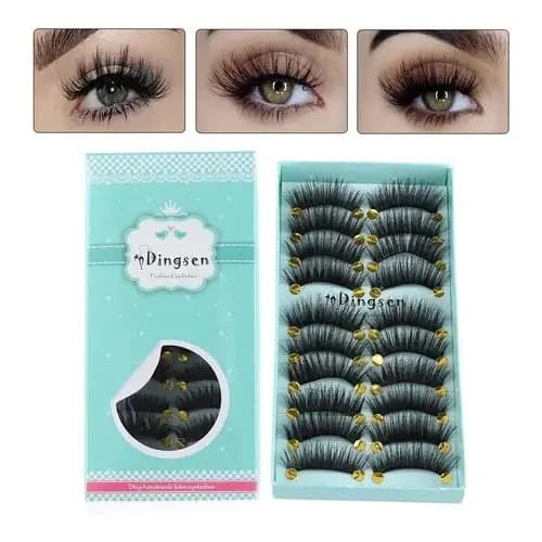 Kit com dez pares de cílios postiços
