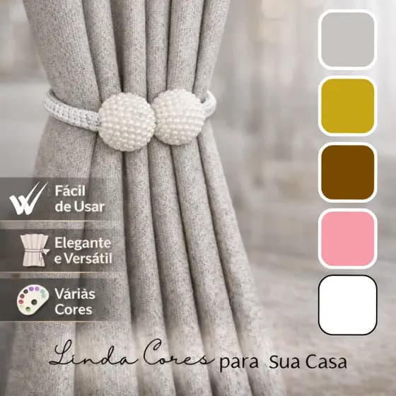 1 a 4 Pares Prendedor Cortina Pérola Fivela Cinto Abraçadeira Cortina Decorativa Porta Janela Sala Quarto Luxo