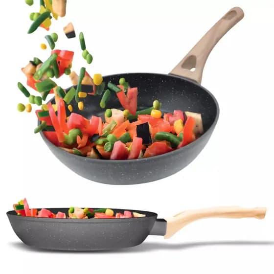 Frigideira Antiaderente Ceramico Dolce Home 24cm Fogão Cooktop Indução Fundo Triplo Cinza