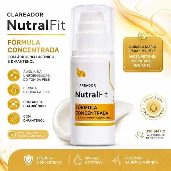 Creme Clareador NutralFit | Alfa Arbutin + Ácido Tranexâmico | Ajuda a Uniformizar o Tom – 50ml - Nutralfit